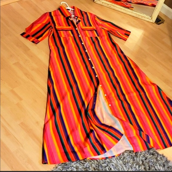 STRIPED MAXI DRESS - Picture 4 of 5